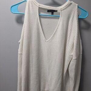 Elegant Cream V-Neck Blouse